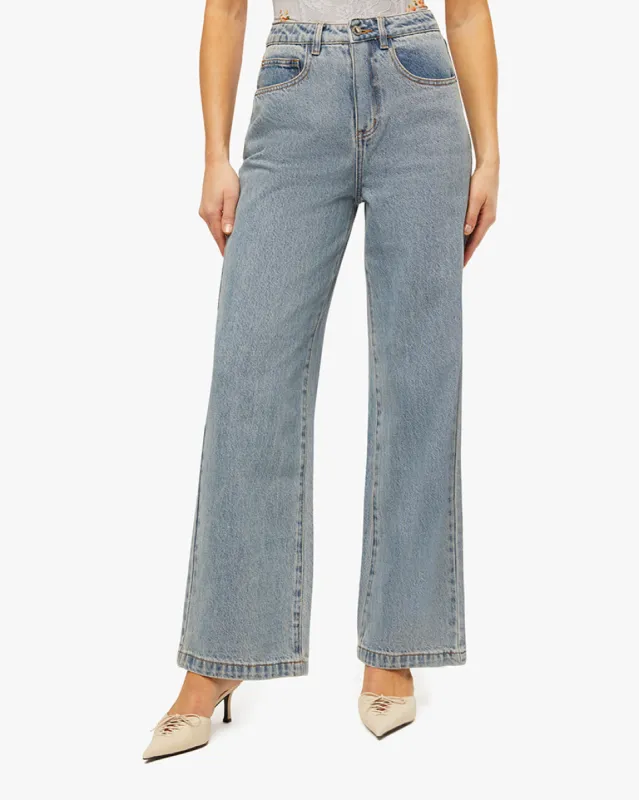 Wide Leg Denim Pant sold by WeWoreWhat