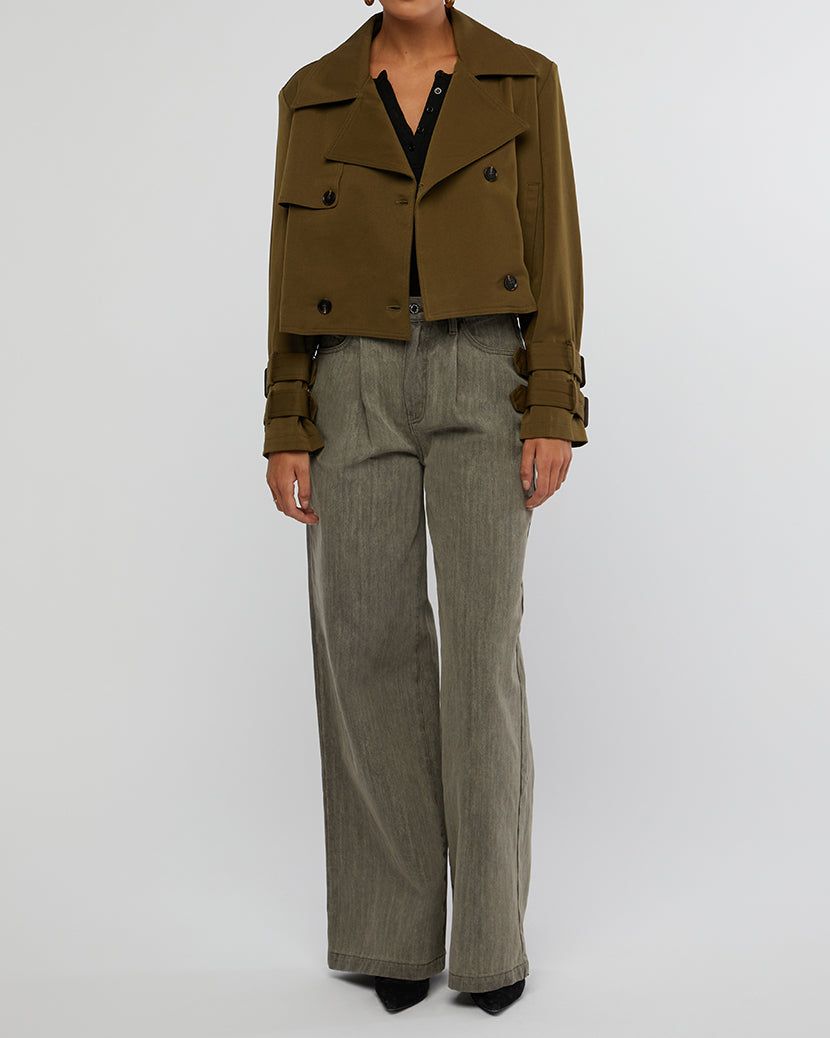 Cropped Trench Coat sold by WeWoreWhat product image thumbnail 4