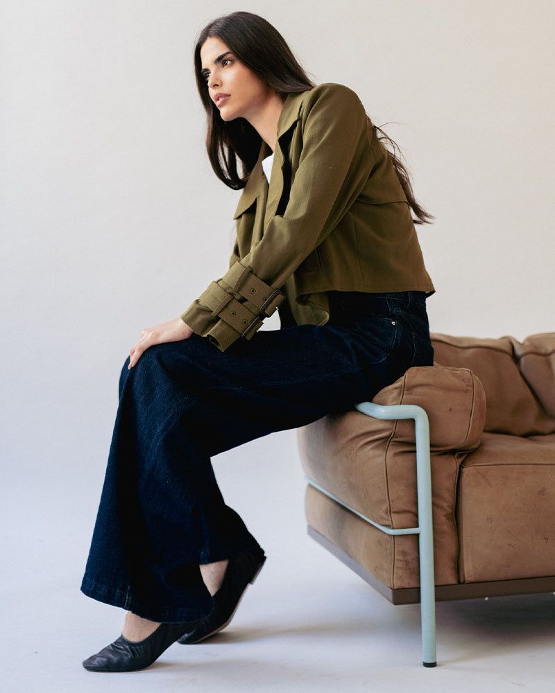 Cropped Trench Coat sold by WeWoreWhat product image thumbnail 3