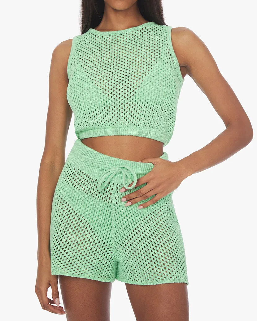 Crochet Ruched Crop Top sold by WeWoreWhat