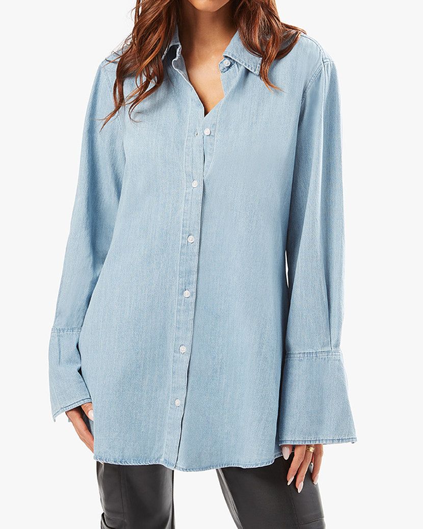Dani Chambray Shirt Dress sold by WeWoreWhat