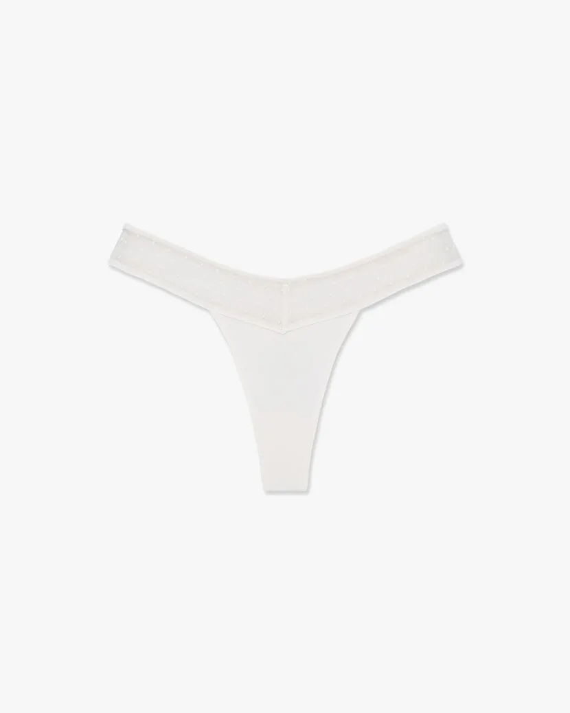 Swiss Dot Mesh Thong sold by WeWoreWhat product image thumbnail 2