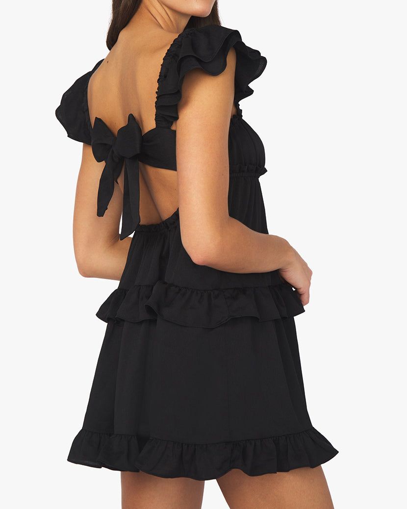 Flirty Crinkle Chiffon Ruffle Dress sold by WeWoreWhat product image thumbnail 5
