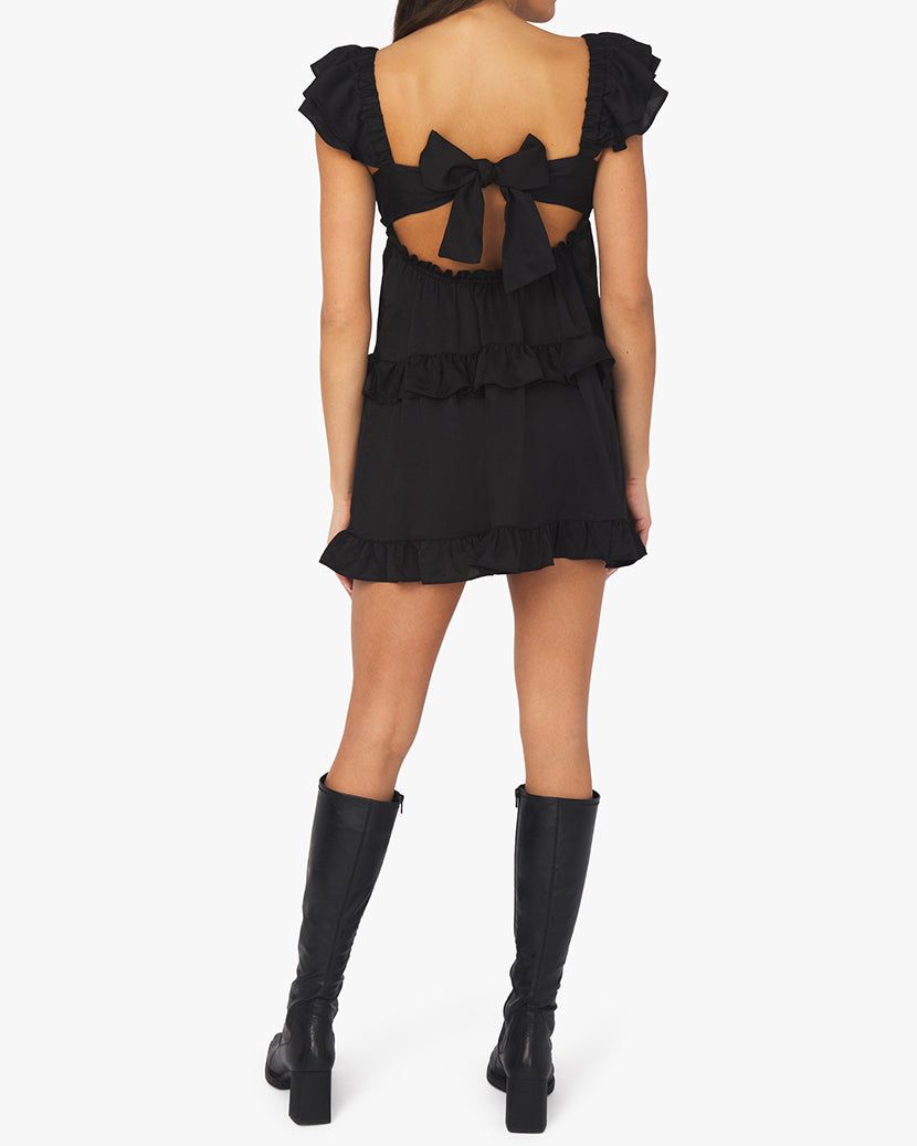 Flirty Crinkle Chiffon Ruffle Dress sold by WeWoreWhat product image thumbnail 7