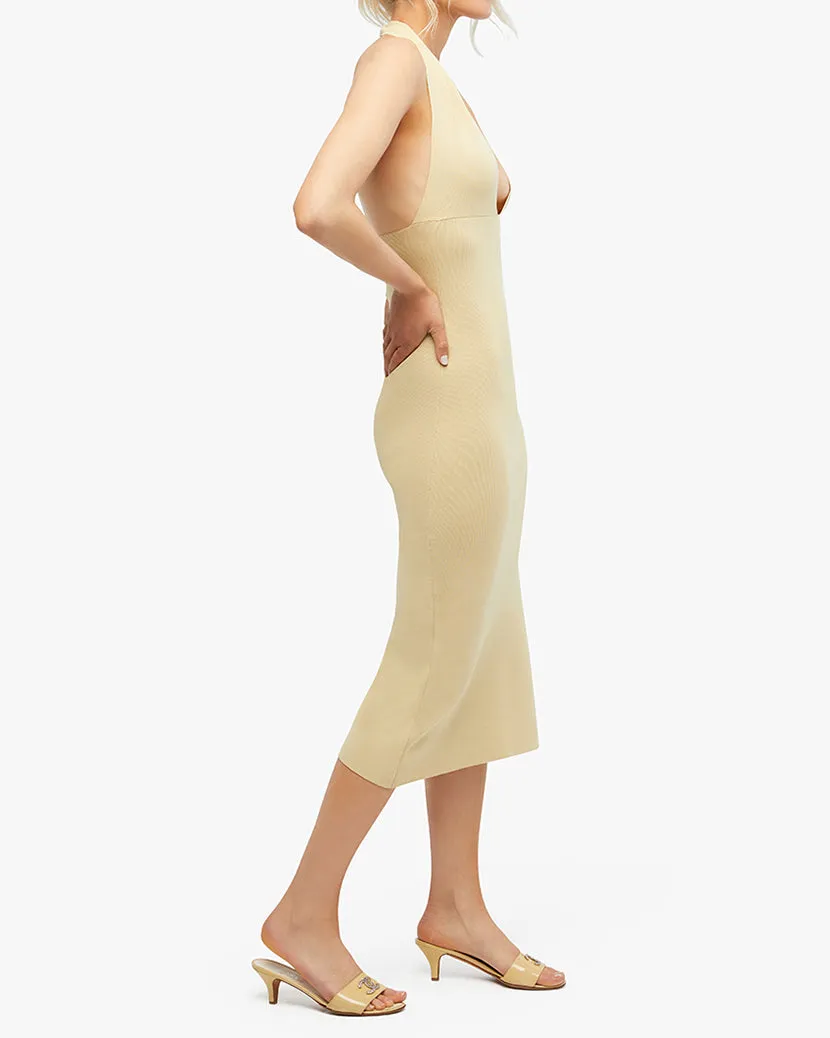 Fully Fashioned Rib Halter Midi Dress sold by WeWoreWhat product image thumbnail 4