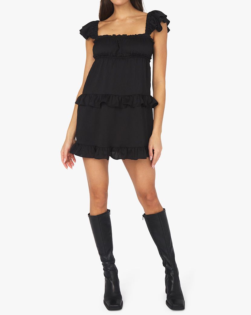 Flirty Crinkle Chiffon Ruffle Dress sold by WeWoreWhat product image thumbnail 6