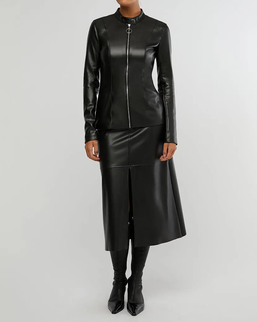 Vegan Leather Fitted Moto Jacket sold by WeWoreWhat product image thumbnail 4
