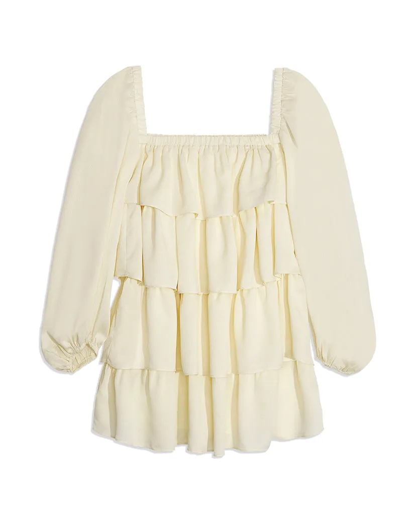 Tiered Crinkle Chiffon Mini Dress sold by WeWoreWhat product image thumbnail 3