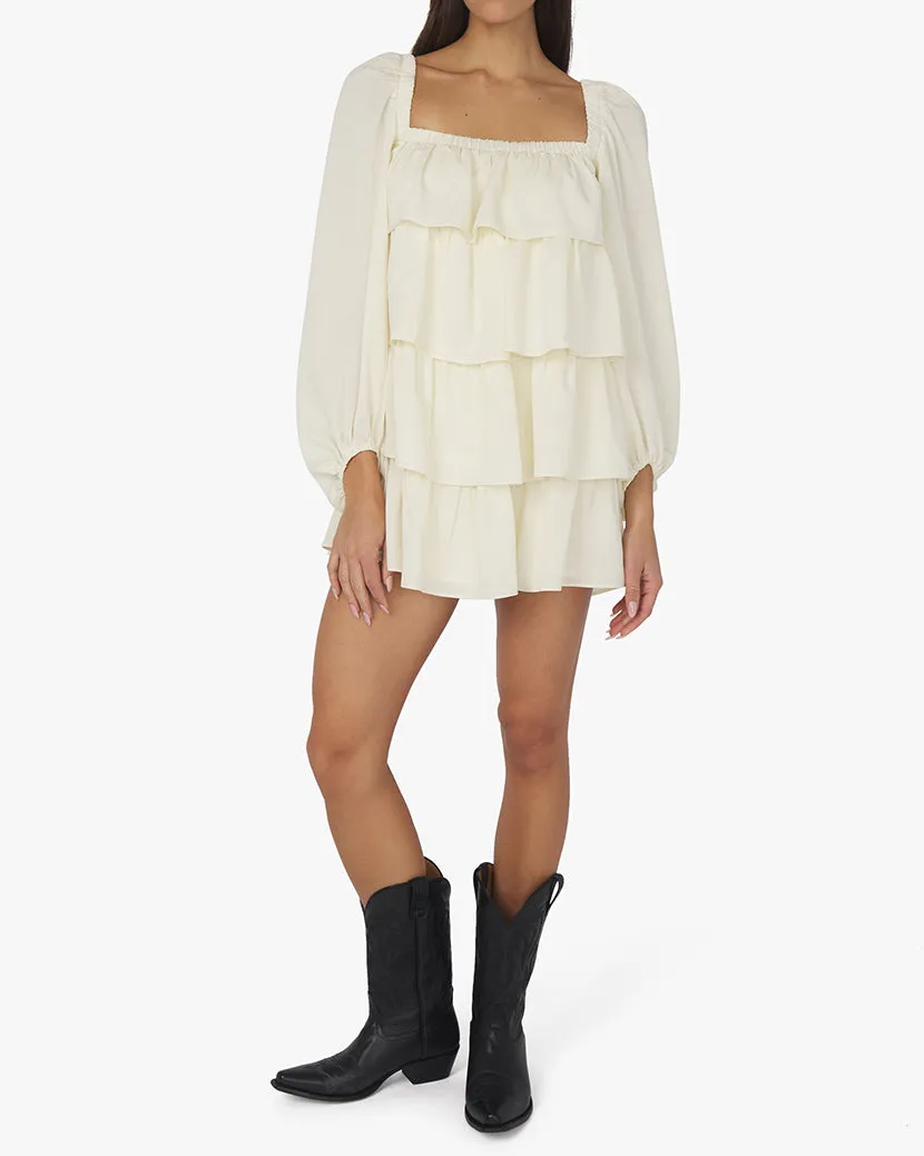 Tiered Crinkle Chiffon Mini Dress sold by WeWoreWhat
