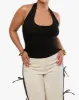 Scoop Neck Halter Tank sold by WeWoreWhat