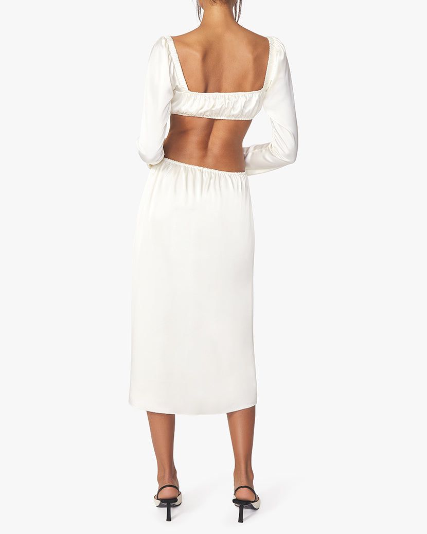 Cut Out Satin Charmeuse Midi Dress sold by WeWoreWhat product image thumbnail 4