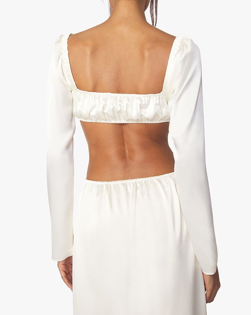 Cut Out Satin Charmeuse Midi Dress sold by WeWoreWhat product image thumbnail 6