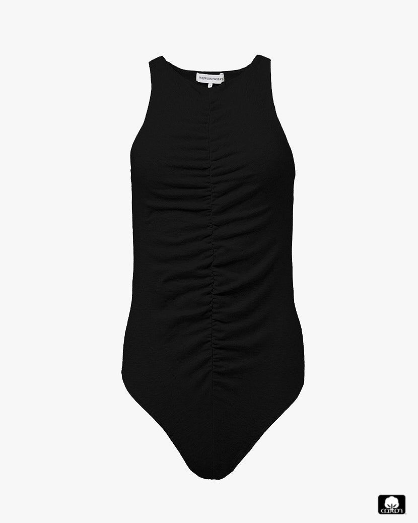 Ruched Muscle Tank Bodysuit sold by WeWoreWhat product image thumbnail 2