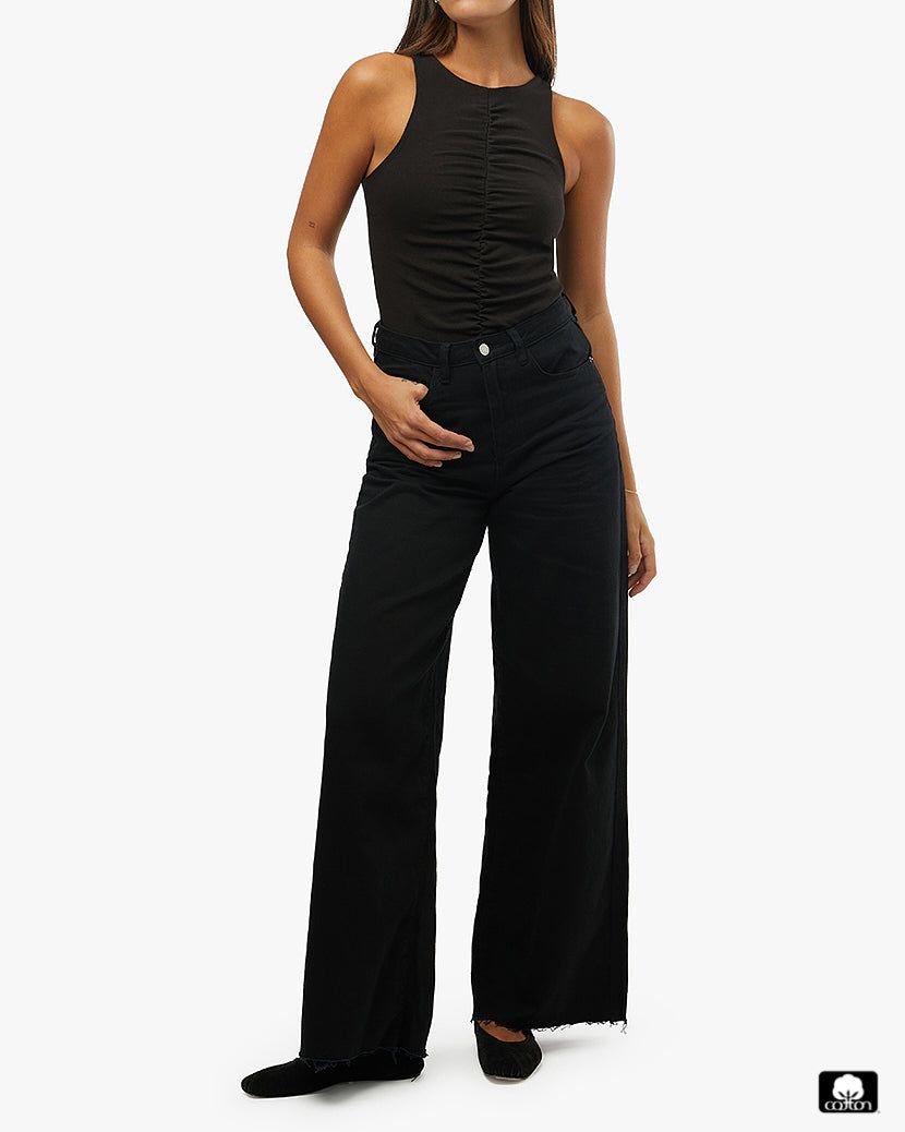 Ruched Muscle Tank Bodysuit sold by WeWoreWhat product image thumbnail 4