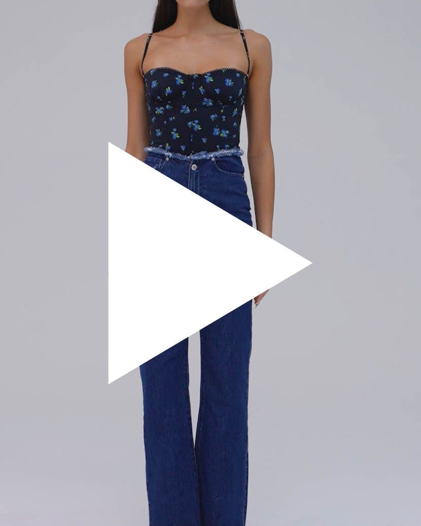 Underwire Watercolor Ditsy Corset sold by WeWoreWhat product image thumbnail 9