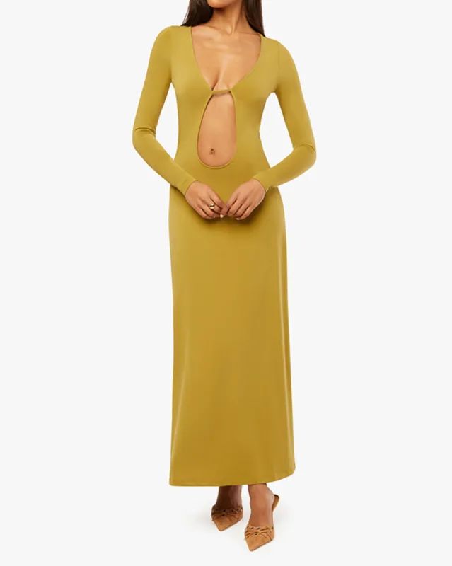 Long Sleeve Cutout Maxi Dress sold by WeWoreWhat