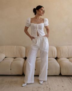 Eyelet Puff Sleeve Top sold by WeWoreWhat