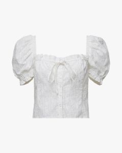Eyelet Puff Sleeve Top sold by WeWoreWhat