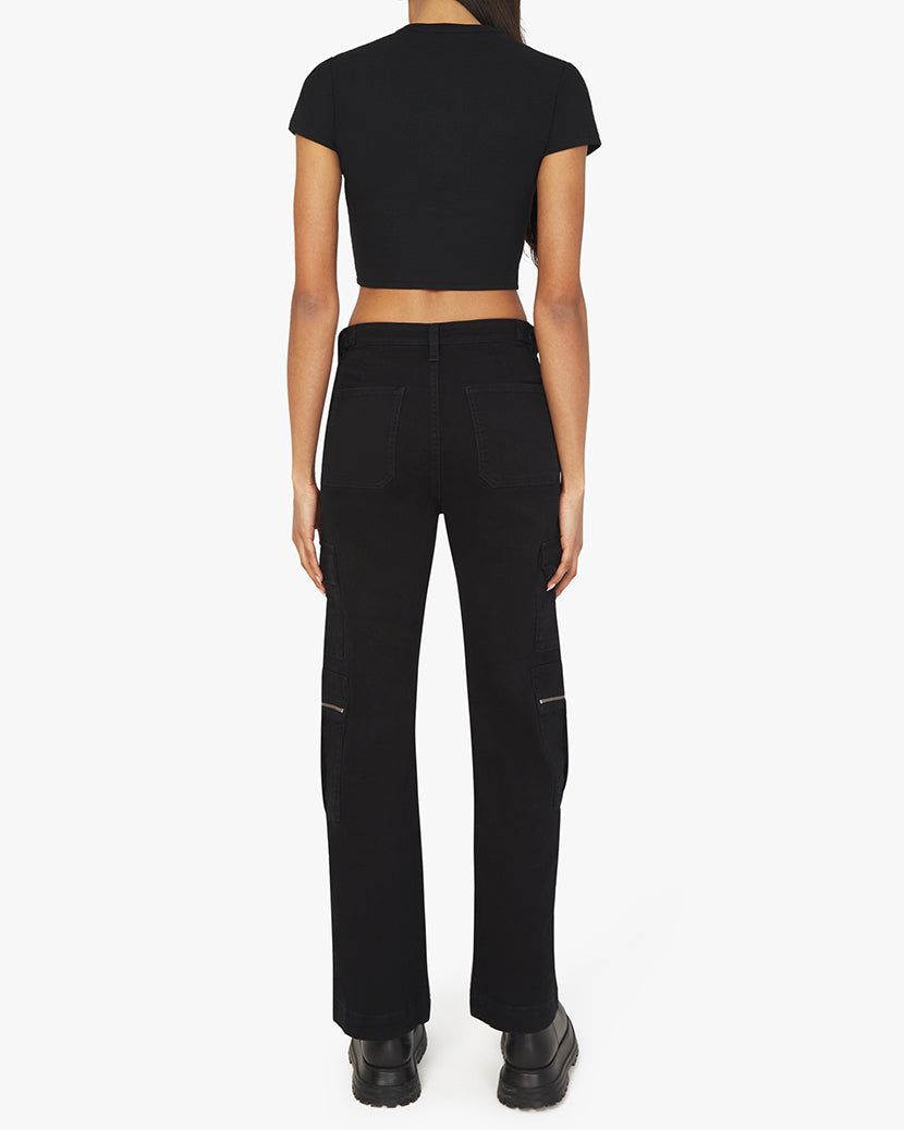 Cropped Waffle Knit Baby Tee sold by WeWoreWhat product image thumbnail 5