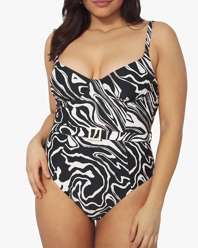 Danielle 3.0 Marble One Piece sold by WeWoreWhat