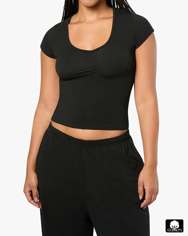 Ruched Tee sold by WeWoreWhat