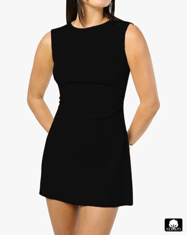 Ruched Muscle Tank Mini Dress sold by WeWoreWhat