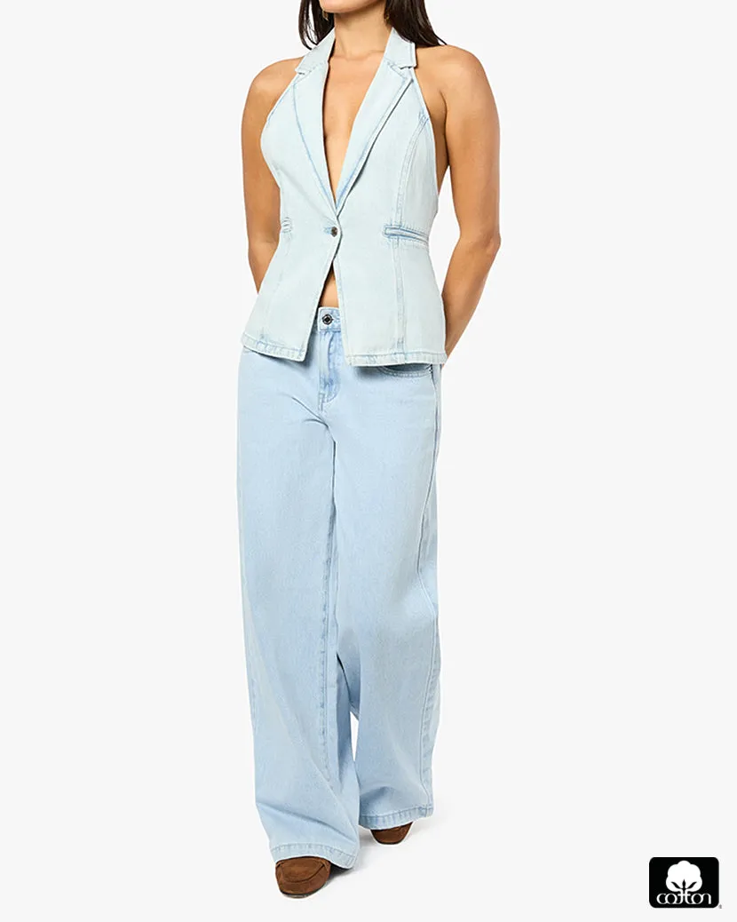 Denim Vest sold by WeWoreWhat product image thumbnail 4