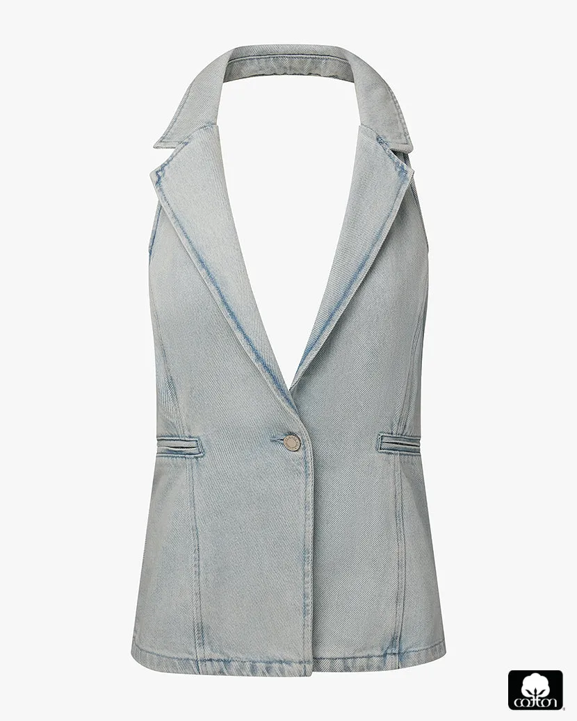 Denim Vest sold by WeWoreWhat product image thumbnail 2
