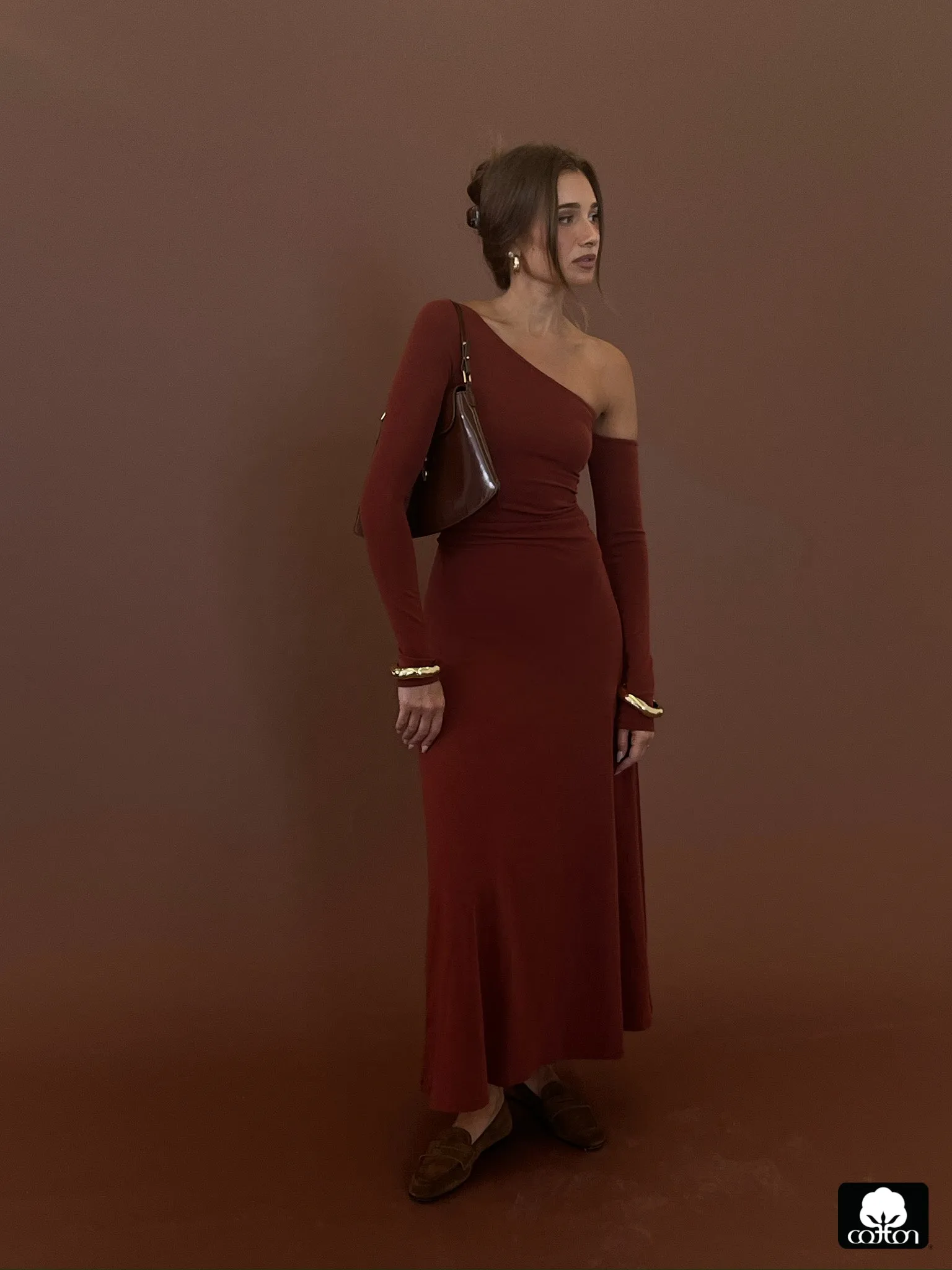 Long Sleeve Off Shoulder Dress sold by WeWoreWhat product image thumbnail 3