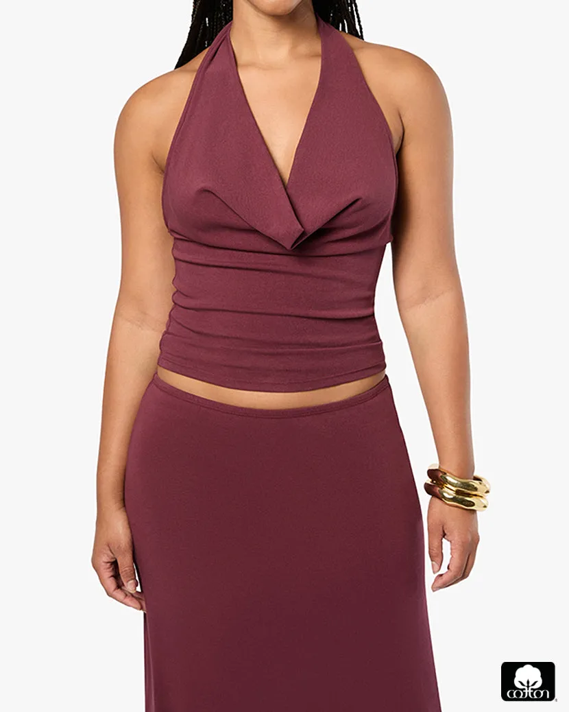 Halter Cowl Top sold by WeWoreWhat