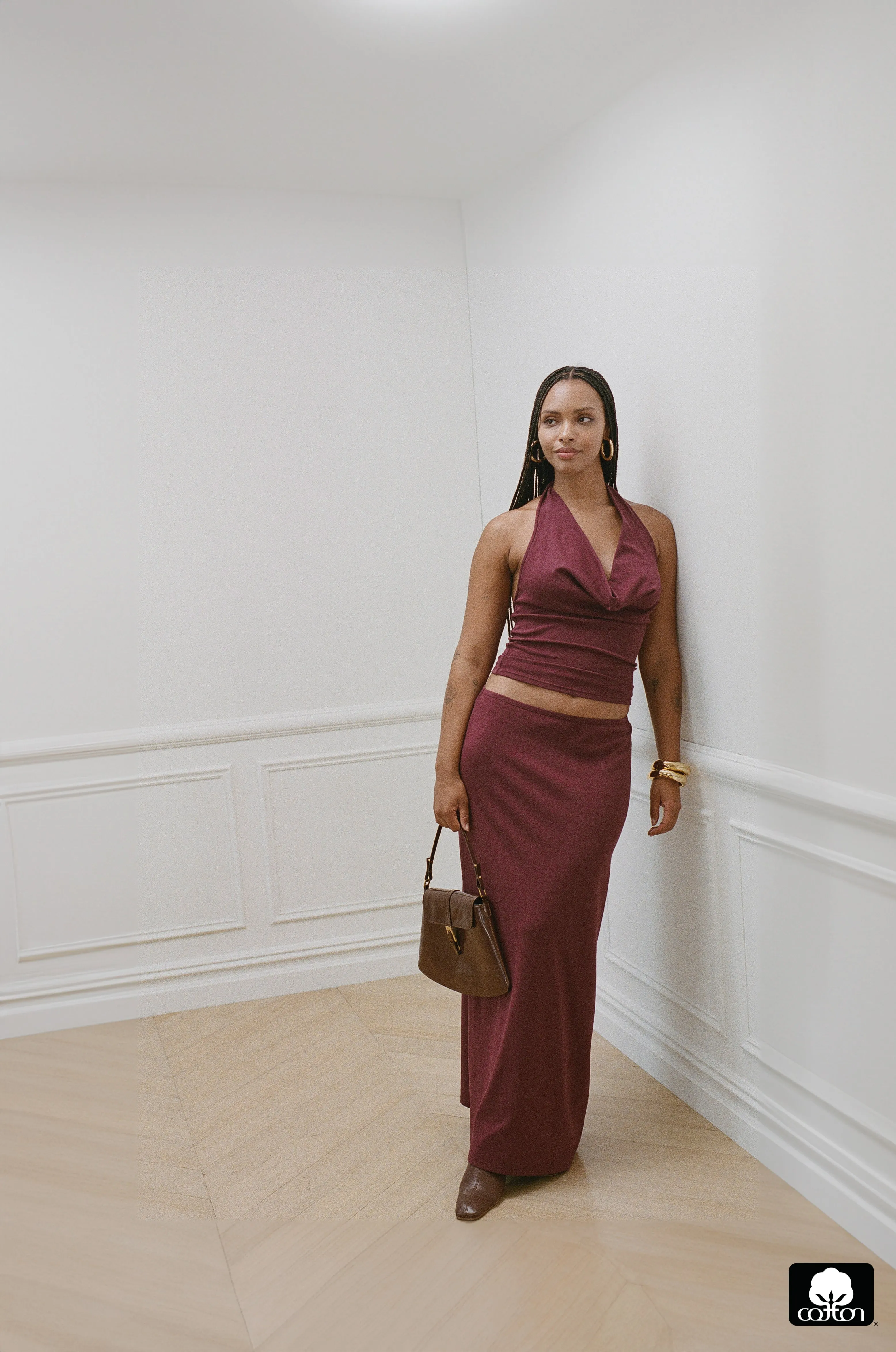 Pull On Midi Skirt sold by WeWoreWhat product image thumbnail 3