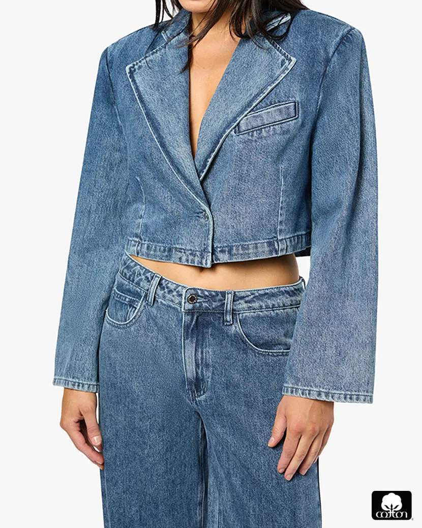 Cropped Blazer Jacket sold by WeWoreWhat