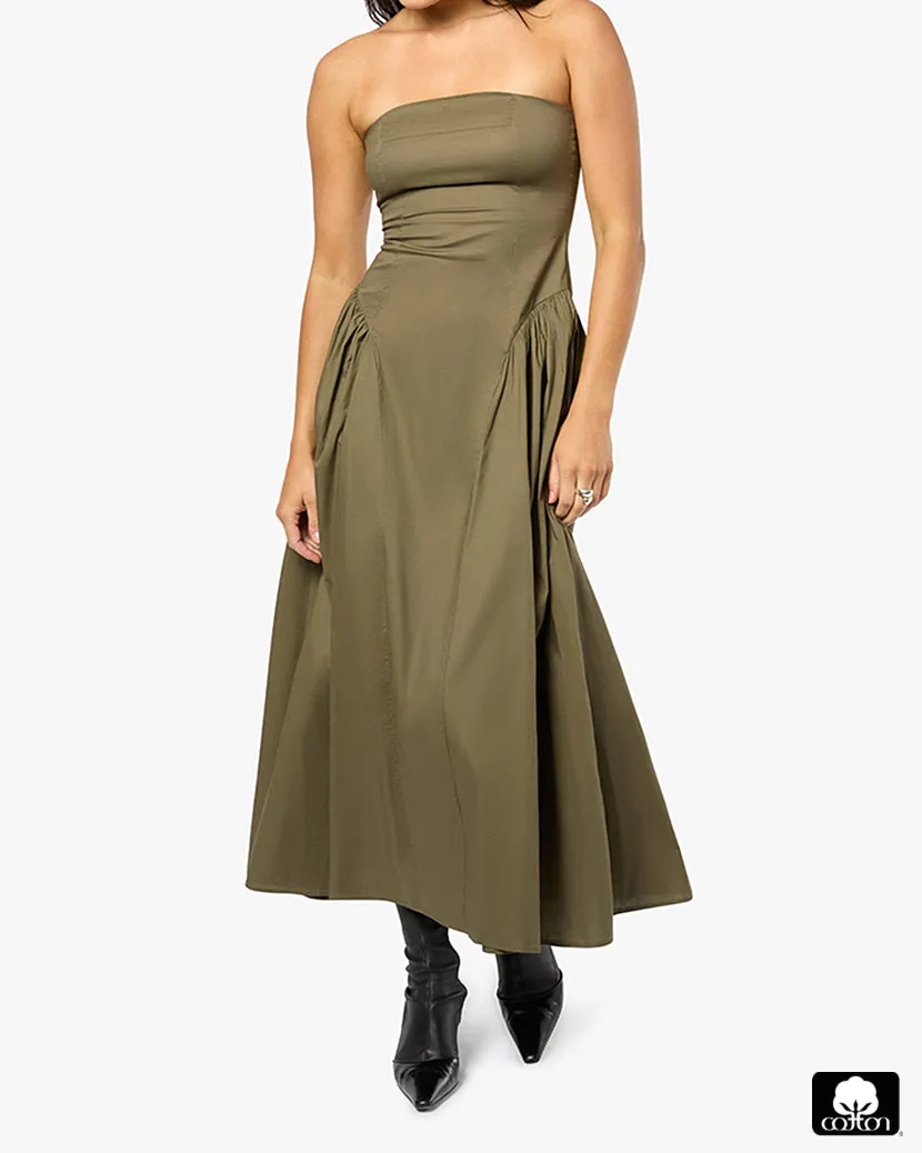 Strapless Corset Ruched Dress sold by WeWoreWhat