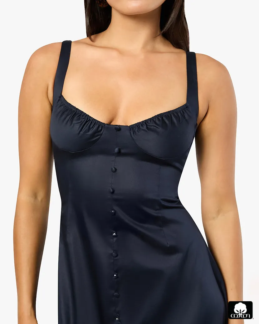 Ruched Cup Button Midi Dress sold by WeWoreWhat product image thumbnail 4