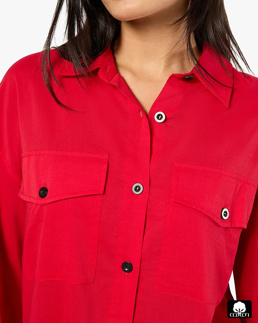 Boxy Button Down Shirt sold by WeWoreWhat product image thumbnail 5