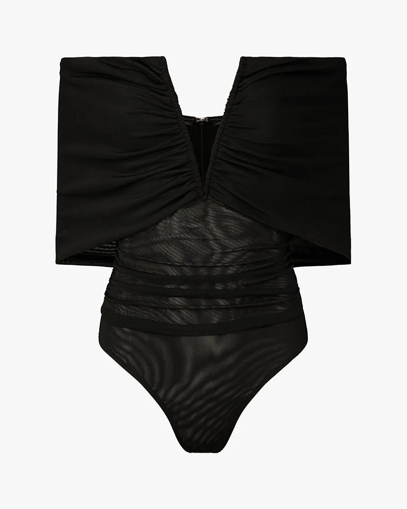 Ruched Off Shoulder Bodysuit sold by WeWoreWhat product image thumbnail 2