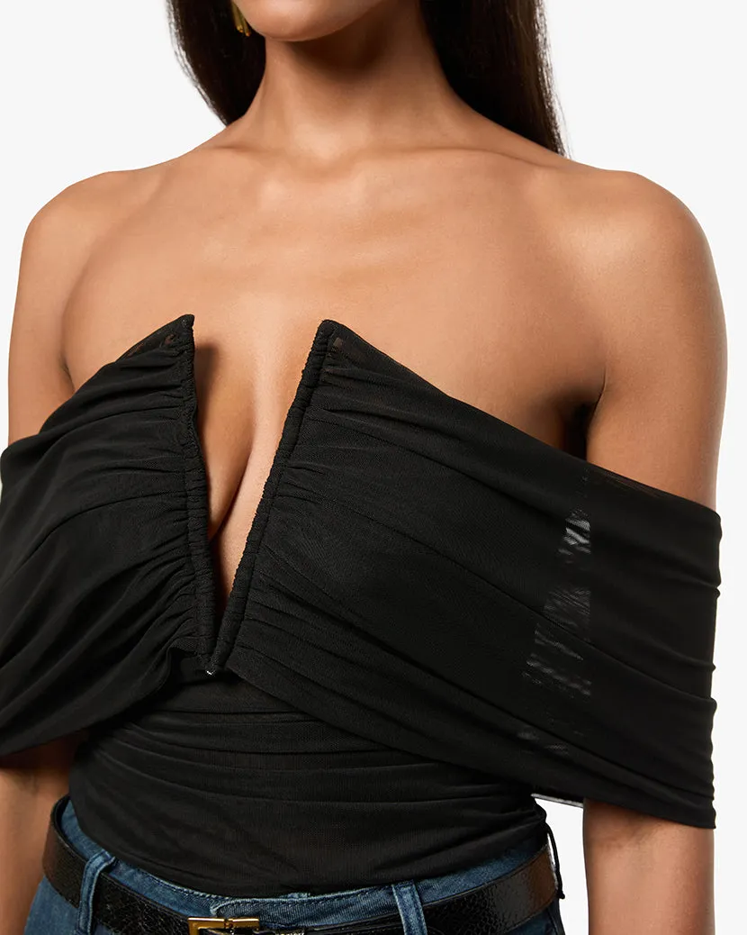 Ruched Off Shoulder Bodysuit sold by WeWoreWhat product image thumbnail 5