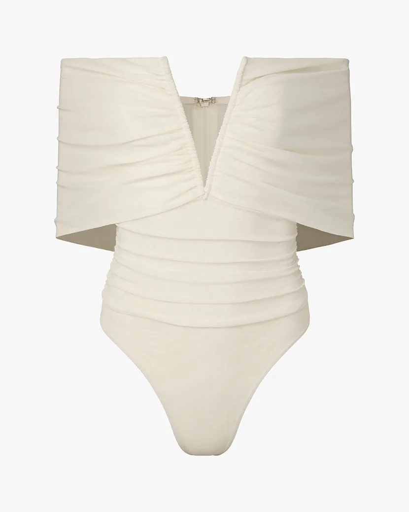 Ruched Off Shoulder Bodysuit sold by WeWoreWhat product image thumbnail 2
