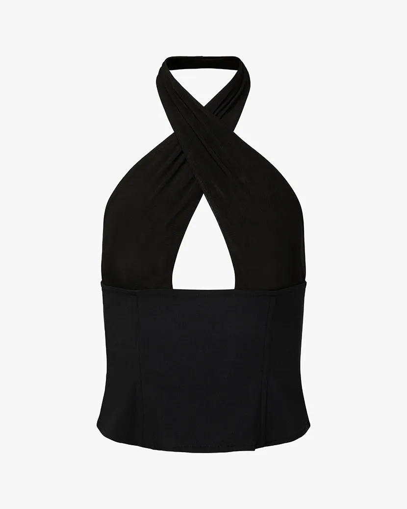 Cross Halter Corset Top sold by WeWoreWhat product image thumbnail 2