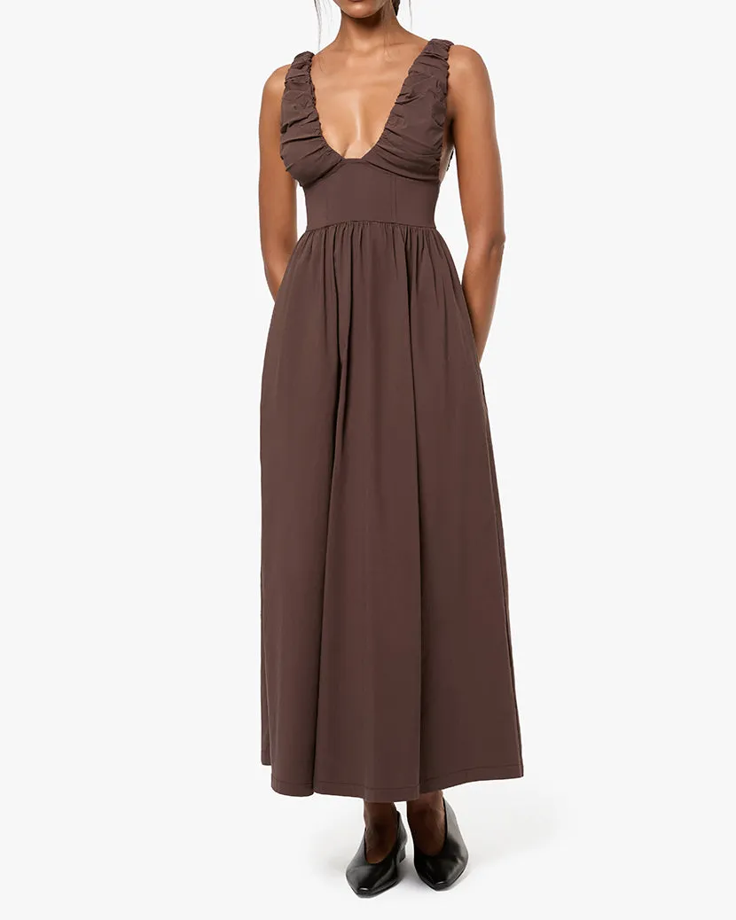 Ruched Corset Midi Dress sold by WeWoreWhat