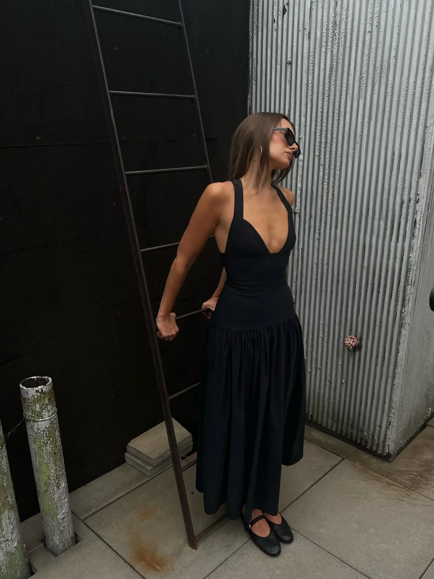 Peplum Drop Waist Midi Dress sold by WeWoreWhat product image thumbnail 3