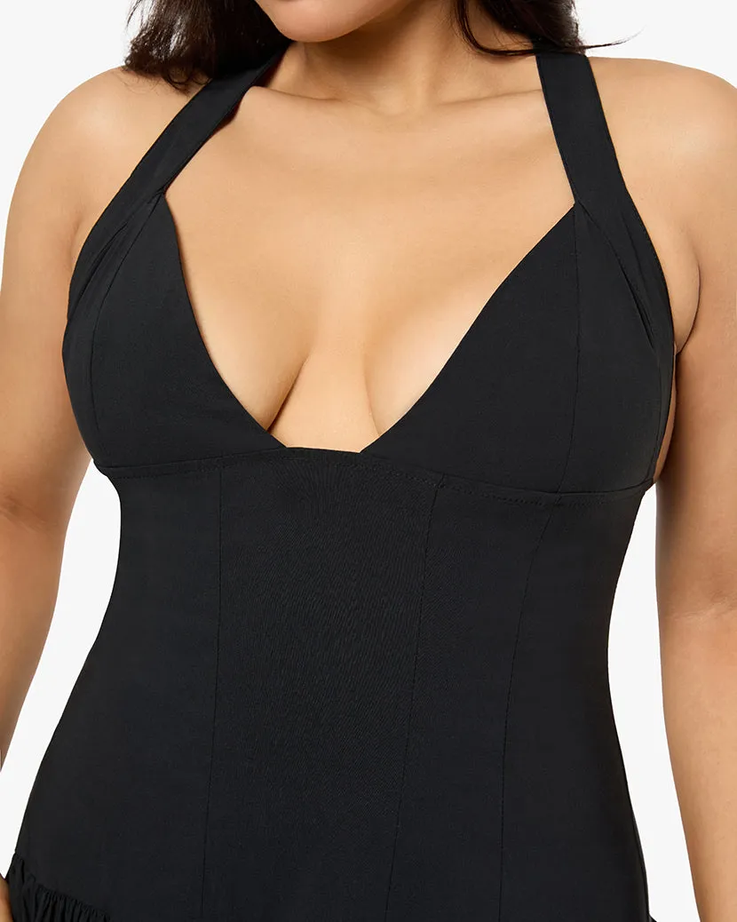 Peplum Drop Waist Midi Dress sold by WeWoreWhat product image thumbnail 4