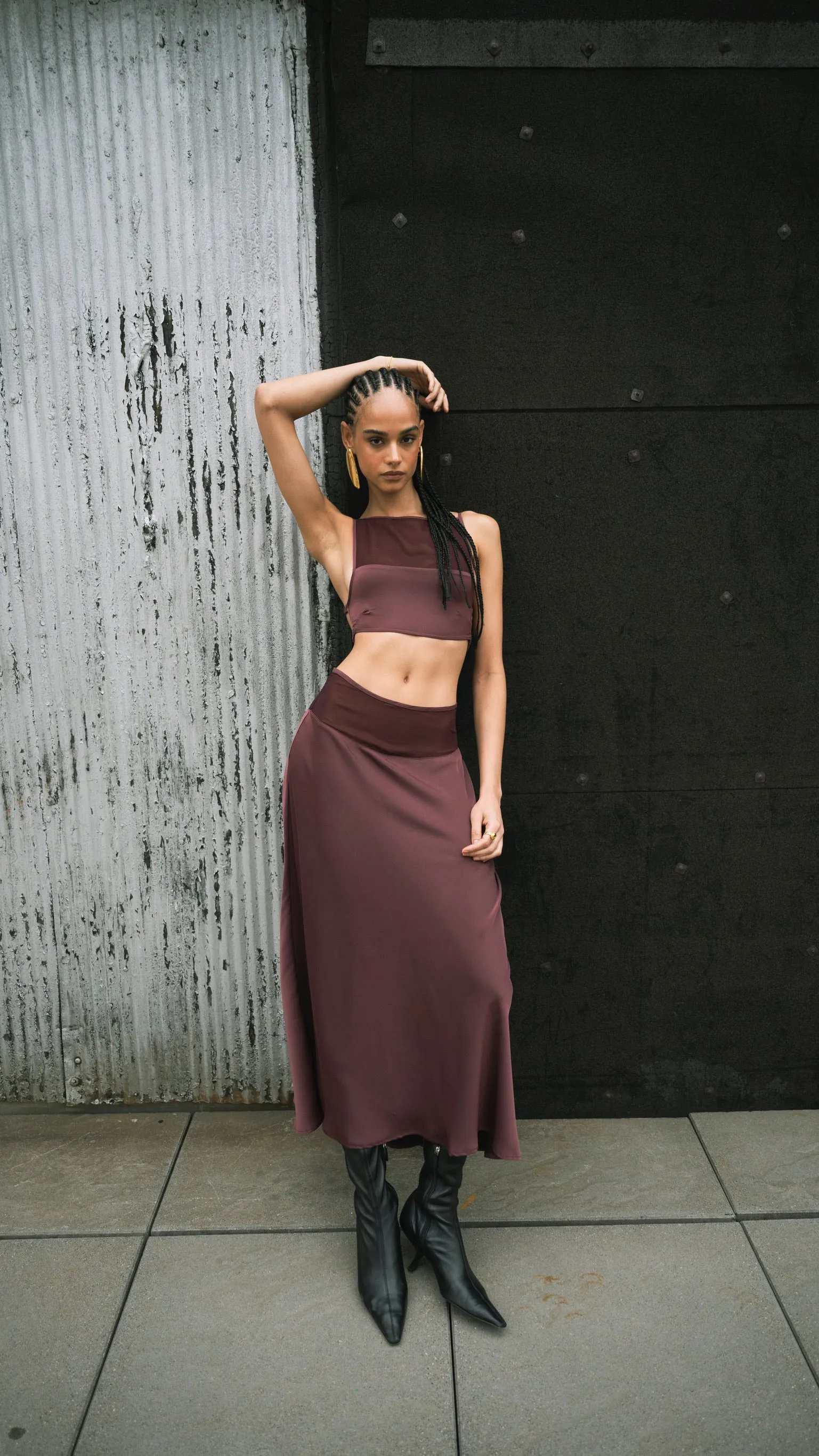 Midi Chiffon Cutout Skirt sold by WeWoreWhat product image thumbnail 3