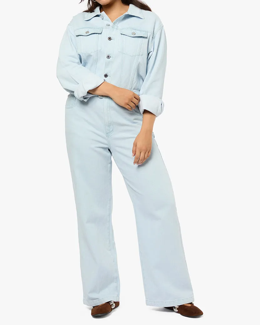 Relaxed Denim Jumpsuit sold by WeWoreWhat