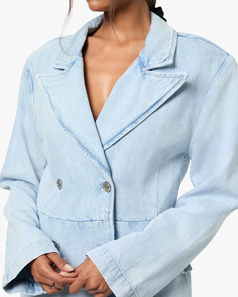 Denim Blazer Jacket sold by WeWoreWhat product image thumbnail 5