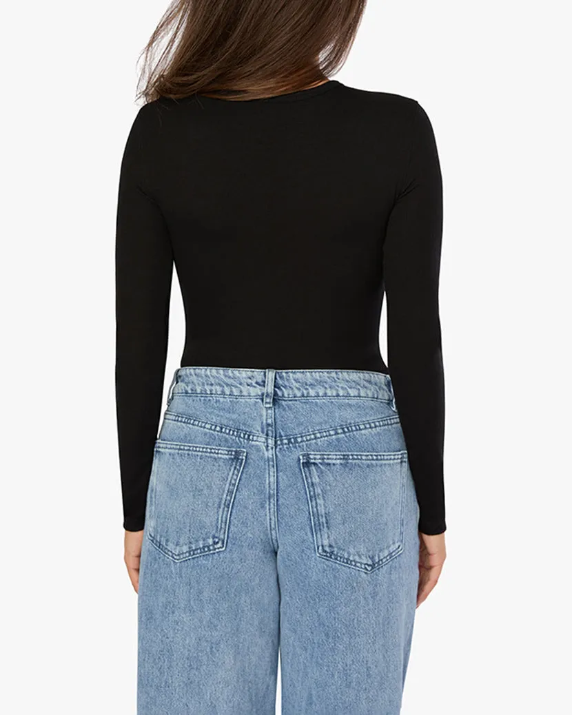 Crew Neck Henley Bodysuit sold by WeWoreWhat product image thumbnail 5