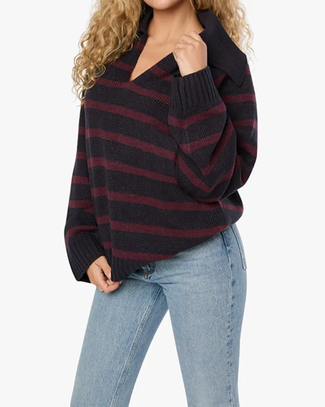 Collar V Neck Sweater sold by WeWoreWhat