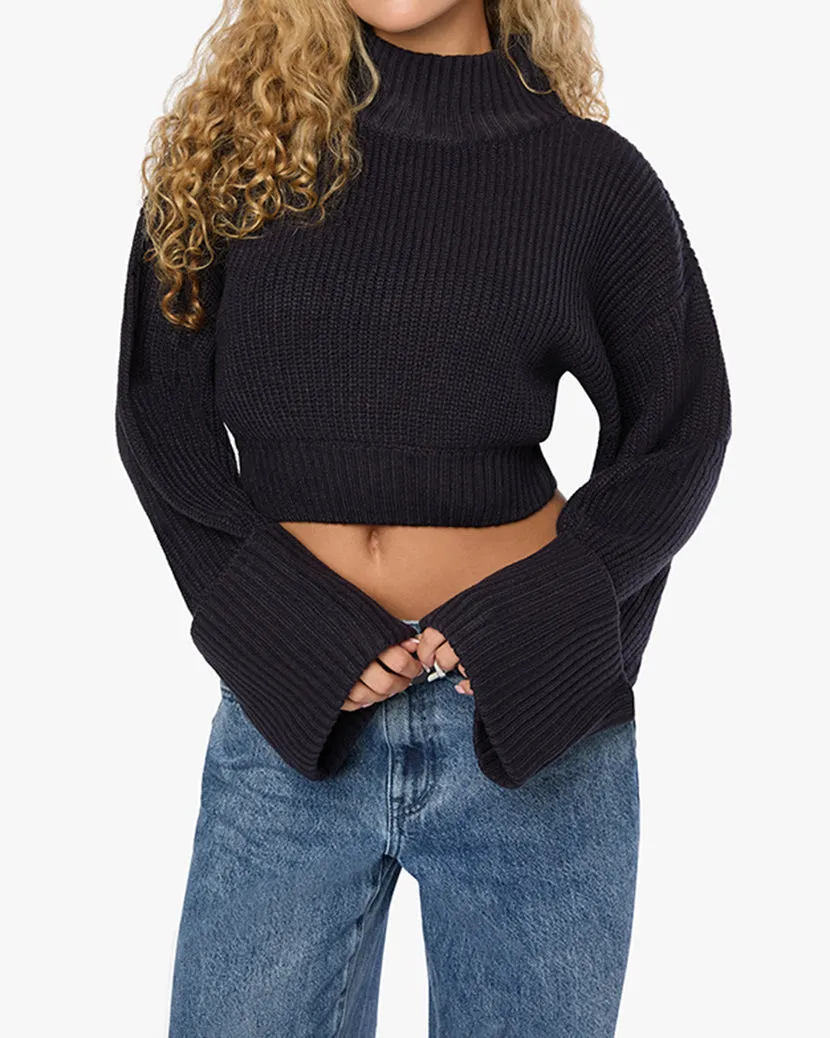 Cropped Turtle Neck Sweater sold by WeWoreWhat
