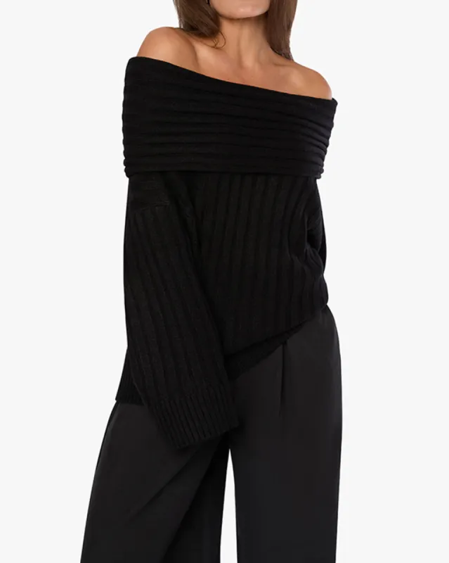 Oversized Off Shoulder Sweater made by WeWoreWhat