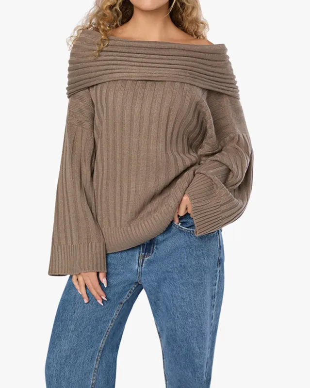 Oversized Off Shoulder Sweater made by WeWoreWhat